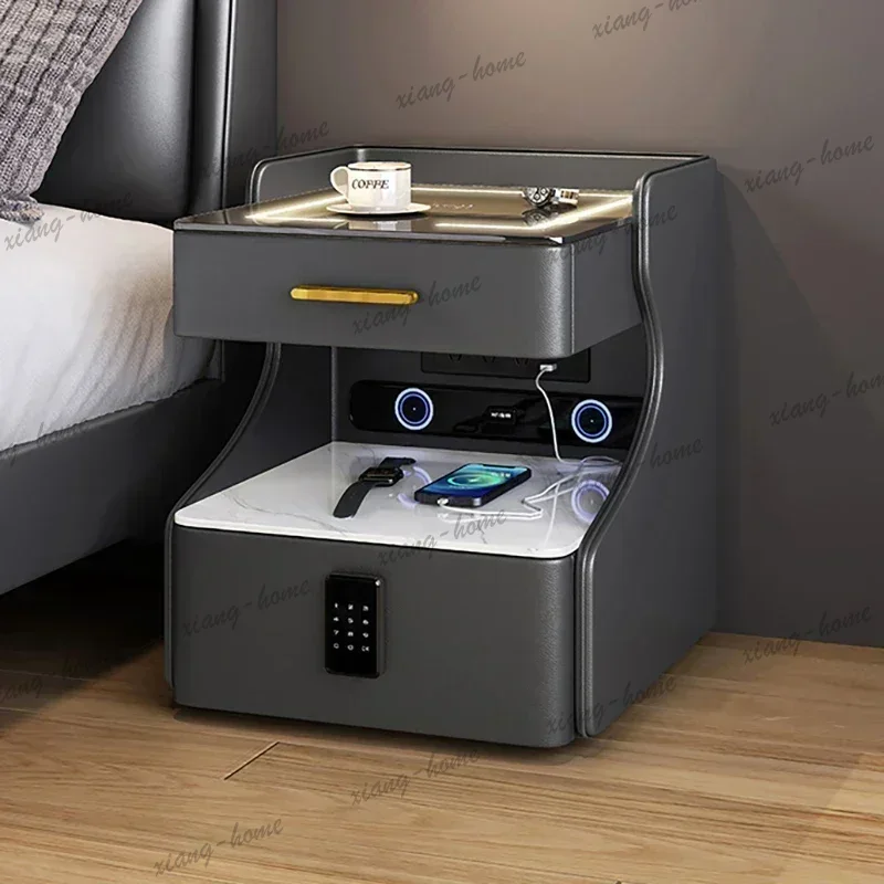 Home Security America - LS Nachttisch Komfortabel mit Schubladen Schlafzimmer