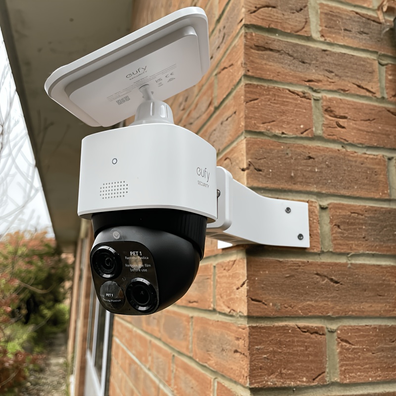 Eufy Camera E220 - Weiße Eufy S340 Standalone-Kamera, Eckmontagehalterung, langer