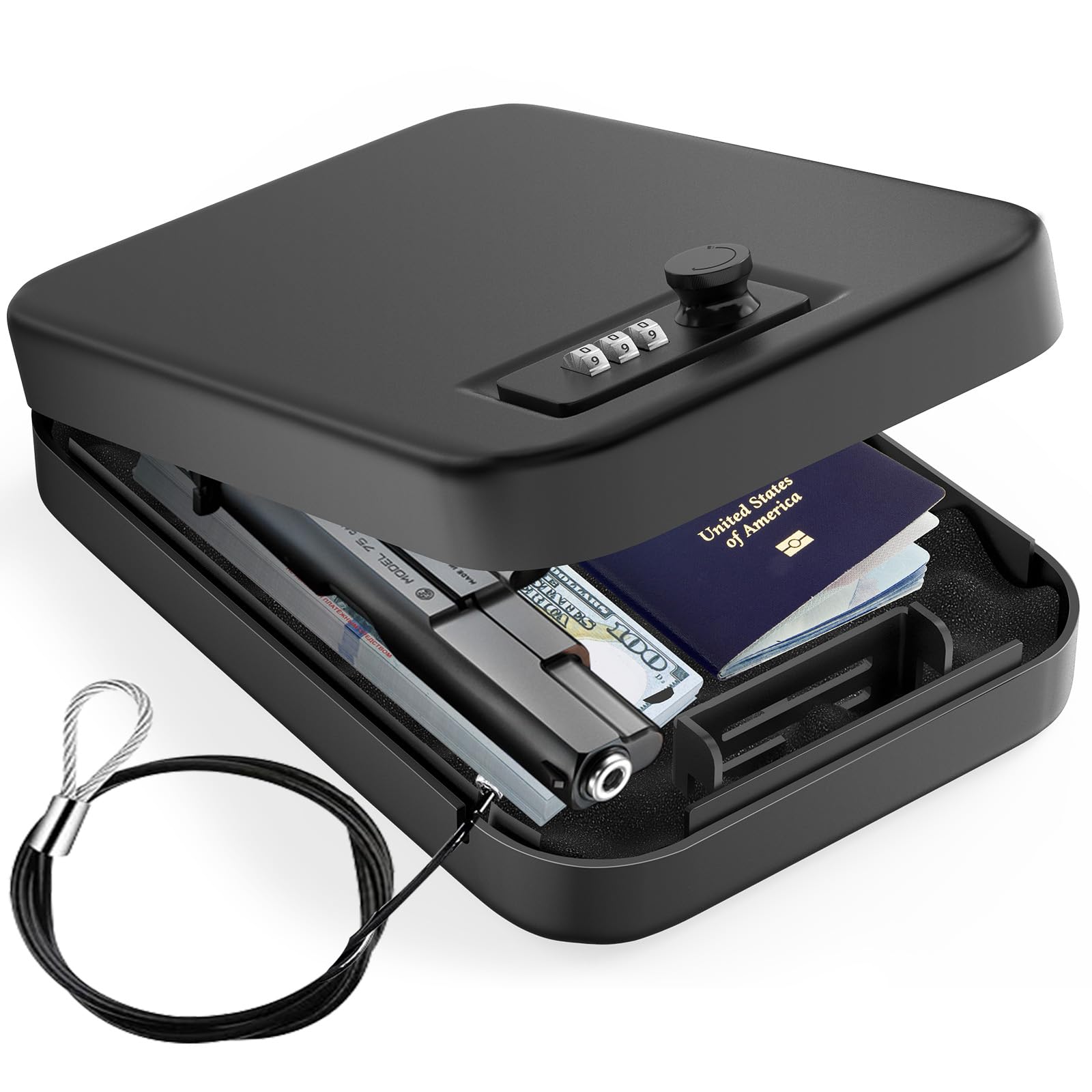 Home Security Items - Sicherheits-Safe, persönlicher Safe mit Stahl-Zahlenschloss und